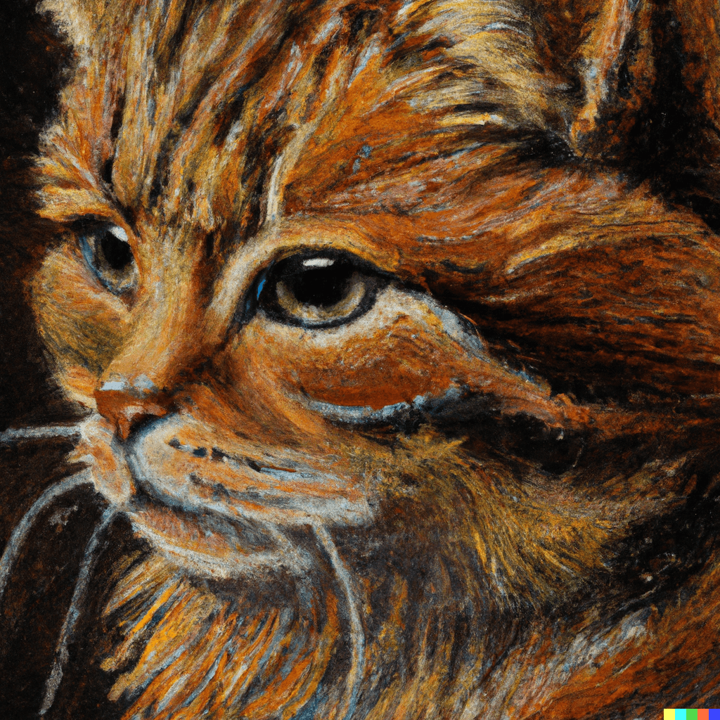 Extremely detailed oil painting of a cat by Von Wright, high definition