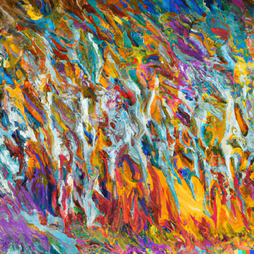 liquid crystal absolution, impressionist oil painting, beautiful